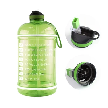 High performance gallon motivational BPA free polycarbonate water bottle wide mouth