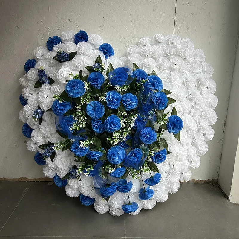 F 1766 造花の追悼花輪、葬儀用アクセサリー、シルク製花輪、葬儀用