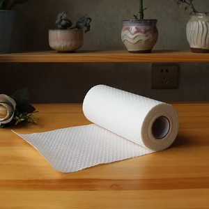Reusable White Woodpulp/Polypropylene Recycled Non-woven Towel Strong Washability Kitchen Paper Roll