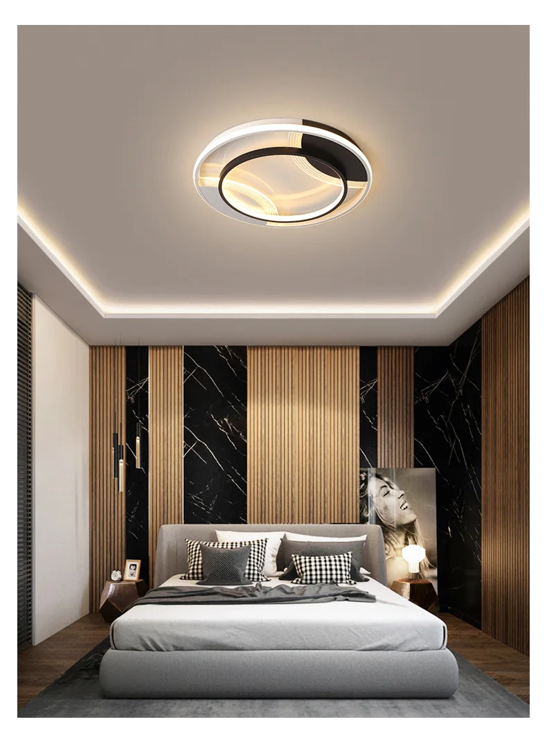 Meerosee Modern Lighting for Home Mounted Ceiling Lamp Hallway Light Fixtures Ceiling Gold LED Modern Lighting Home MD87180