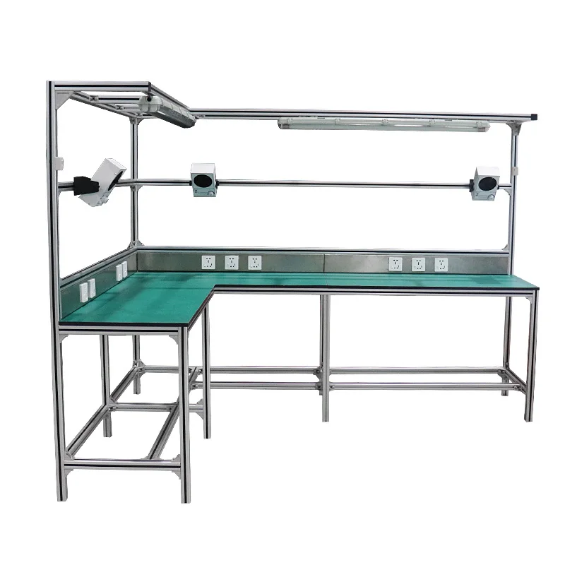 Industrial Aluminum Workbench Assembly Line Worktable with Drawers