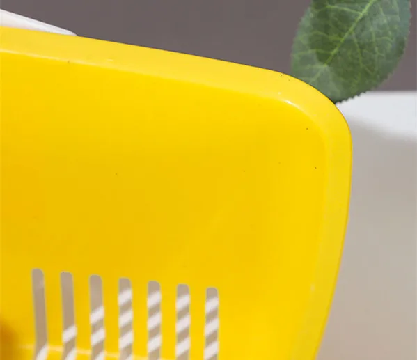 Amazon Hot Selling Plastic Hollow Shower Caddy Basket Yellow Colors