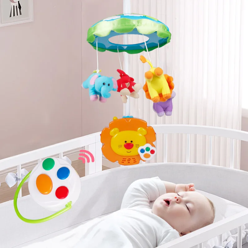 Высококачественные украшения для детской спальни, музыкальный плюшевый слон, подвесная игрушка для детской кроватки