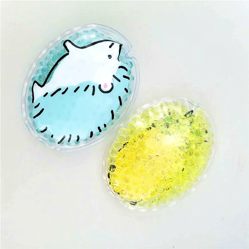 Cute  Pineapple Fruit Pattern Reusable Cooling Pack  Animal Oval Hot Cold Gel Ice Pack for Kids