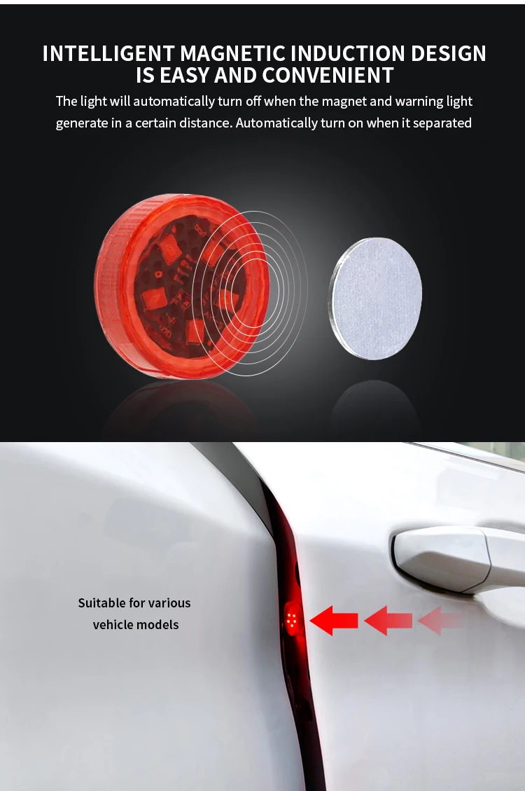Car Vehicles Safety Door Opening Notification Sensor Light Auto Door