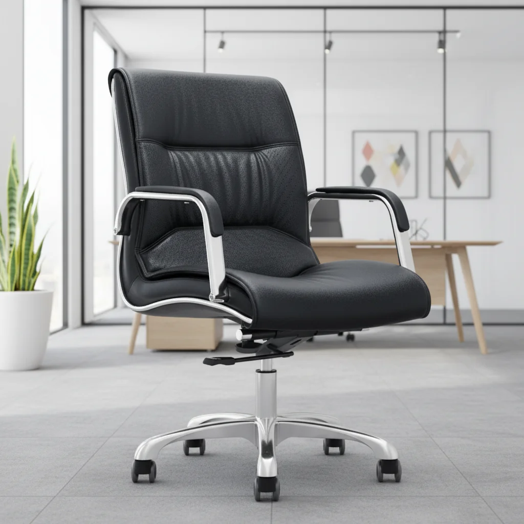 Modern Design Ergonomic Leather Executive Office Chair with Adjustable Height 6