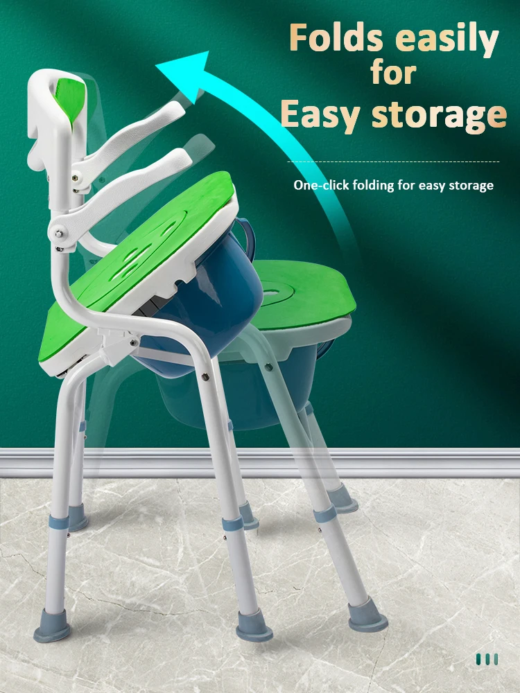 Aluminium wheelchair commode folding shower chair roll-in shower chair aluminum commode chair supplier