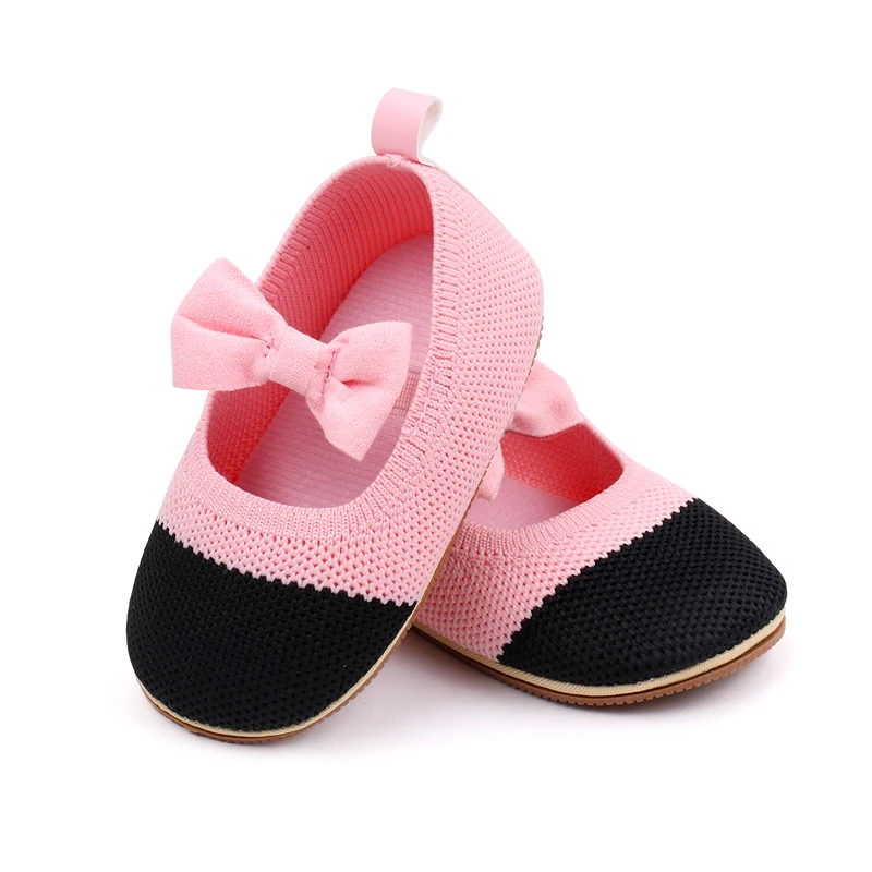 Spring and Autumn Color-matching Mesh Bow Soft Soled Baby Toddler Shoes for Girls details