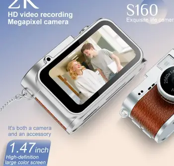 2.7K Mini Retro Digital Camera with Screen Portable Small Video Recorder DV TikTok Outdoor Photography Learning Photography