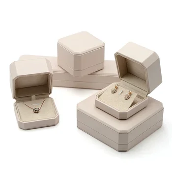 Customized High-quality Jewelry Packaging Boxes, Wholesale of PU Leather Necklaces, Earrings, Rings, Packaging Jewelry Boxes