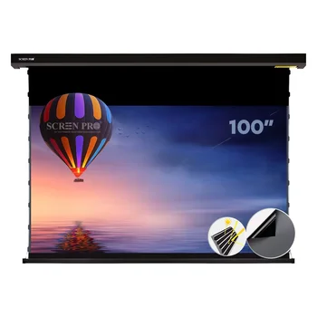 New 100 Inch 16:9 4K UHD Ambient Light Rejecting (ALR) Motorized Projector Screen Long Throw  for Home Us RX570S