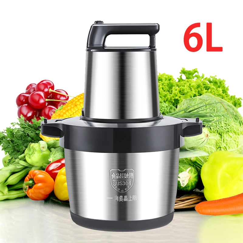 Stainless Steel Fufu Yam Pounding Machine Electric Meat Grinder 6L Household Use Automatic Low-noise