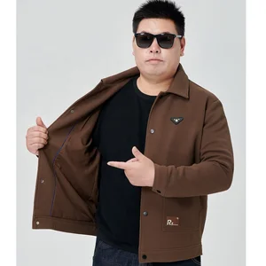 Plus-size Men's Coat Custom Plus-size Jacket Men's Casual Loose Lapel Short Top