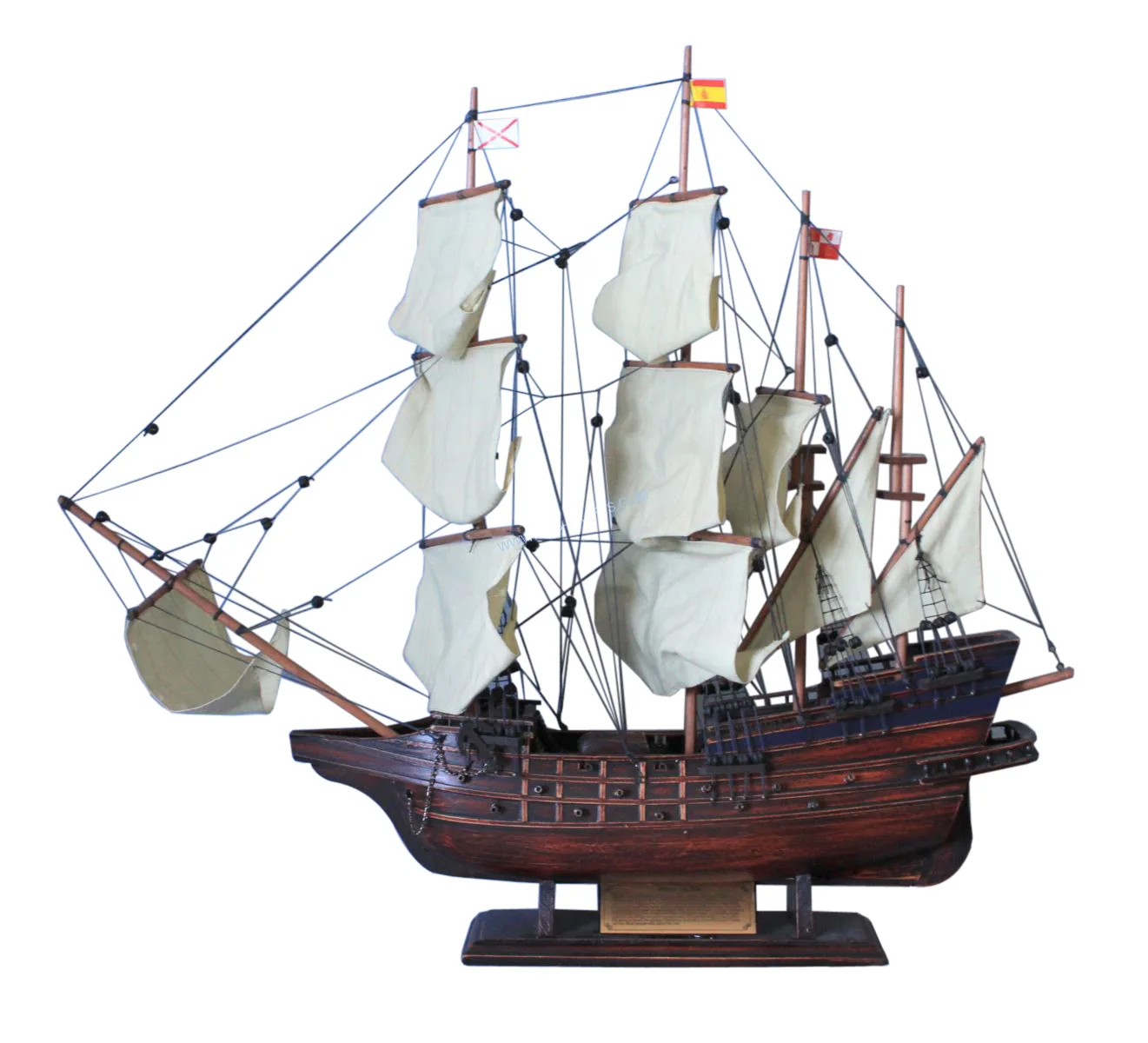 スペインガレオンアトーチャ木製歴史的船模型｜インテリア装飾用