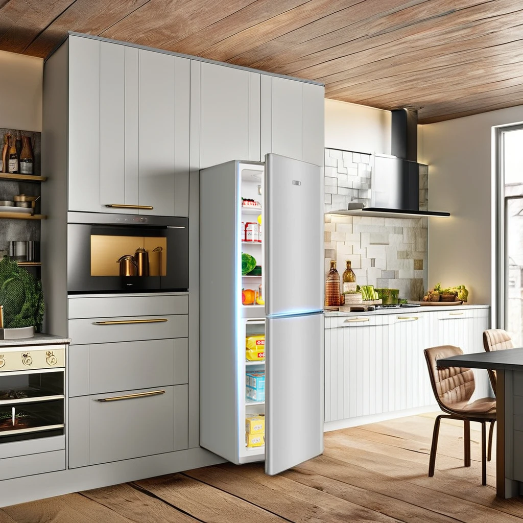 228L Smart Home Bottom-Freezer Refrigerator with Double-Door