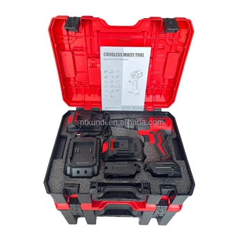 High Quality KUNDI Brand Power Tools Lithium Battery Brushless Cordless  Drill  Saber Saw Chain Saw  Combo Power Tools Kits