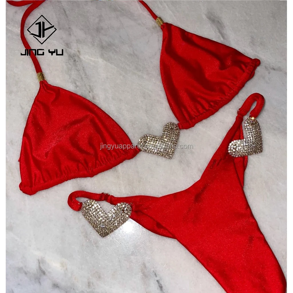 2024 Wholesale Custom Sequin Crystal Diamond A Variety Of Styles Swimwear Bikini Set Rhinestone 