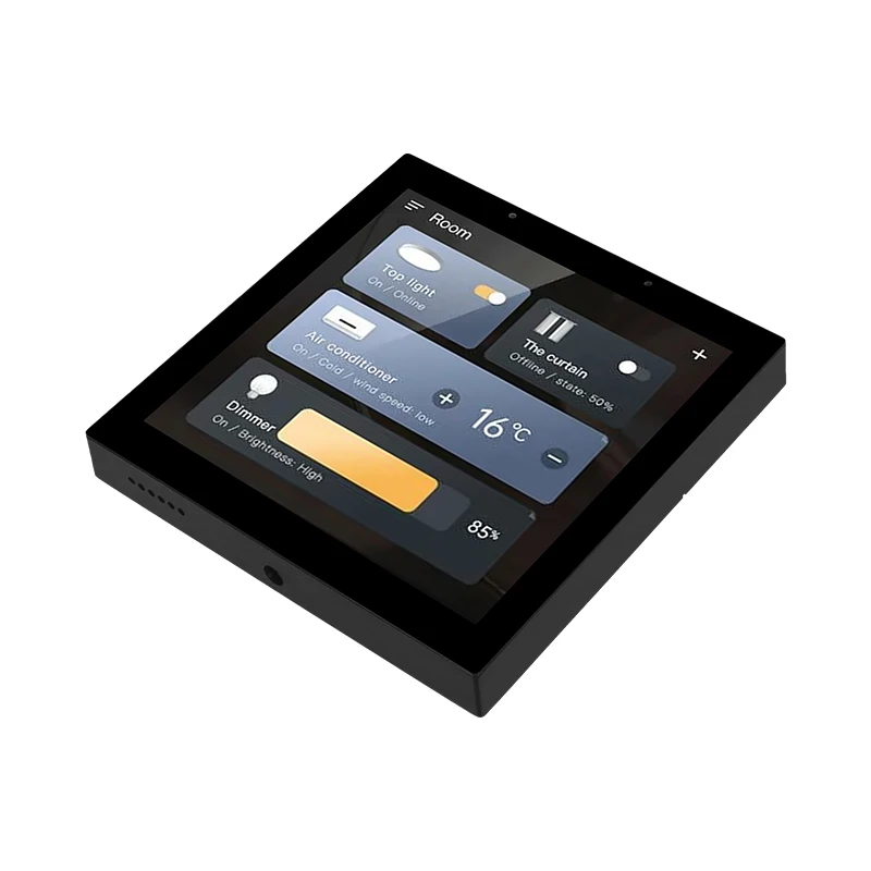KNX Automation Smart Hotel Room Status Wall Switch Touch Screen IPS Display Android Operated WiFi Connected Bar Light Switch