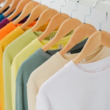 Casual New Model T Shirts 180 gsm Seamless 100% Cotton Long Sleeve Custom Printing Men Tshirt