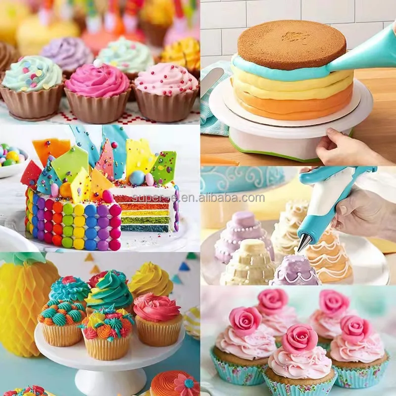 420pcs Cake Decorating Kits Baking Pastry Accessories Set Cake Rotating