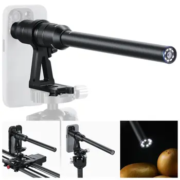 NEEWER LS-51 Aluminum 18mm Wide Angle&2x Macro Probe Phone Lens for 17mm Thread Backplate