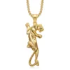 Gold without crystal pendant