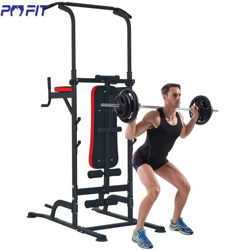 スクワットラック ケーブル付き Power-Tower-Rack-Gym-Fitness-