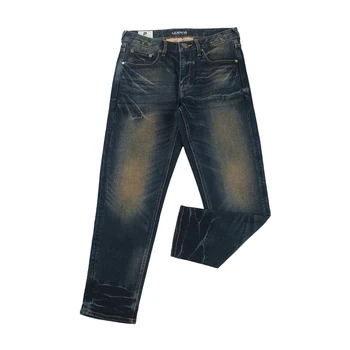 Authentic Fashion Straight Tube High-end Street Thin Washed Casual Casual Retro Old  Men's Jeans