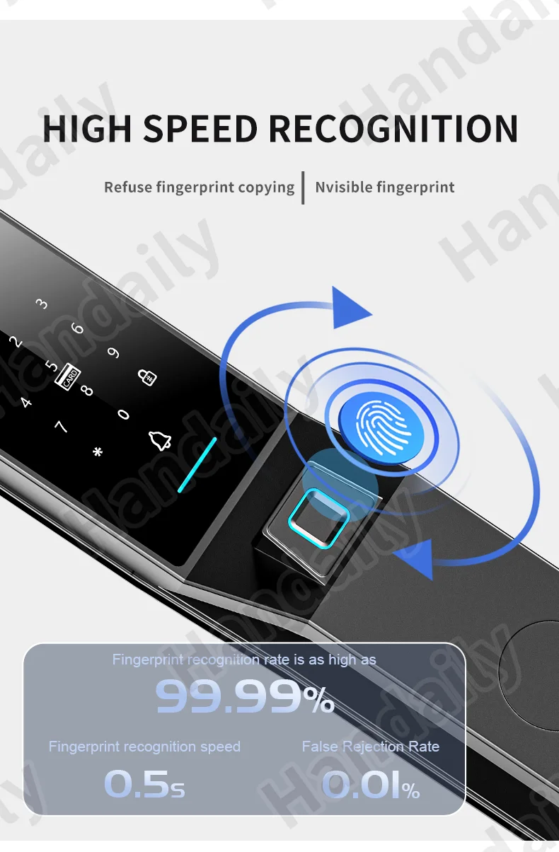 ip 66 waterproof cerradura inteligente tuya face recognition smart door lock palm security digital lock for israel 6068 mortise r90-6