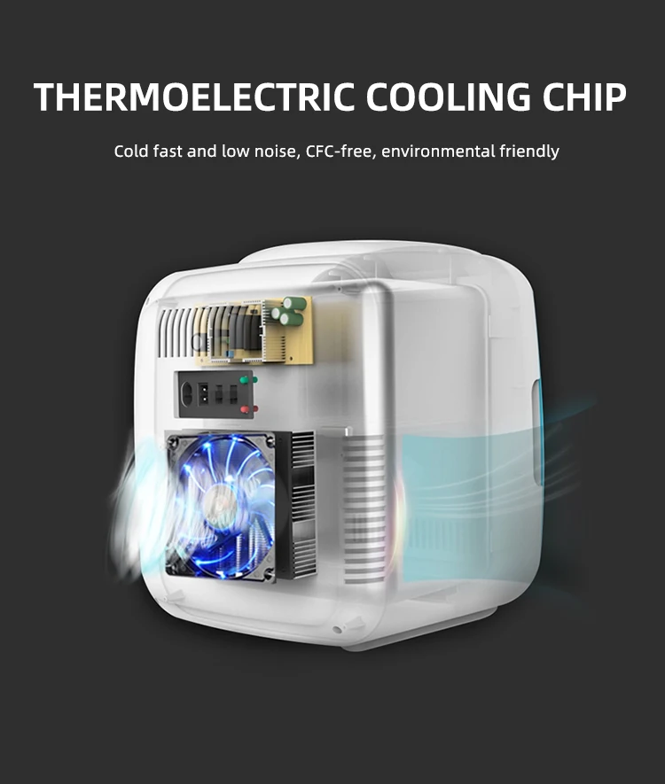 Transparent 12 Volt Small Size Personal Makeup Display Mini Bar Fridge