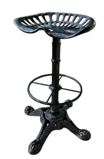 Bar chair simple modern industrial style personalized iron backrest coffee shop high foot bar chair iron stool