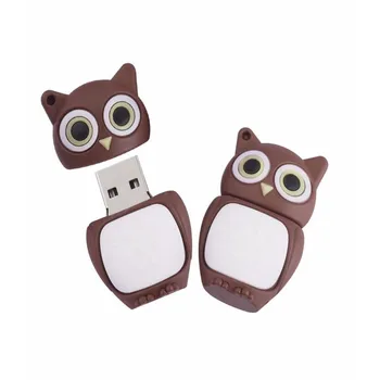 usb flash drive owl shape pvc 1GB 2GB 4GB 8GB 16GB 32GB 64GB flash sale