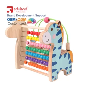 2026 Hot Sale Wooden Abacus Early Childhood Math Toy Counting Beads Montessori Spielzeug Montessori Educational Toy