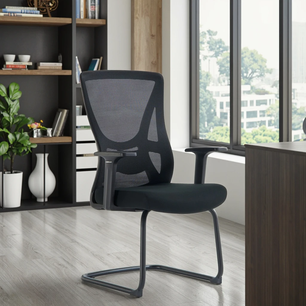 Leer Hot Sale Modern Style Adjustable Ergonomic PU Office Chair with Footrest Swivel Feature Steel Base for Computer Desk Work 3