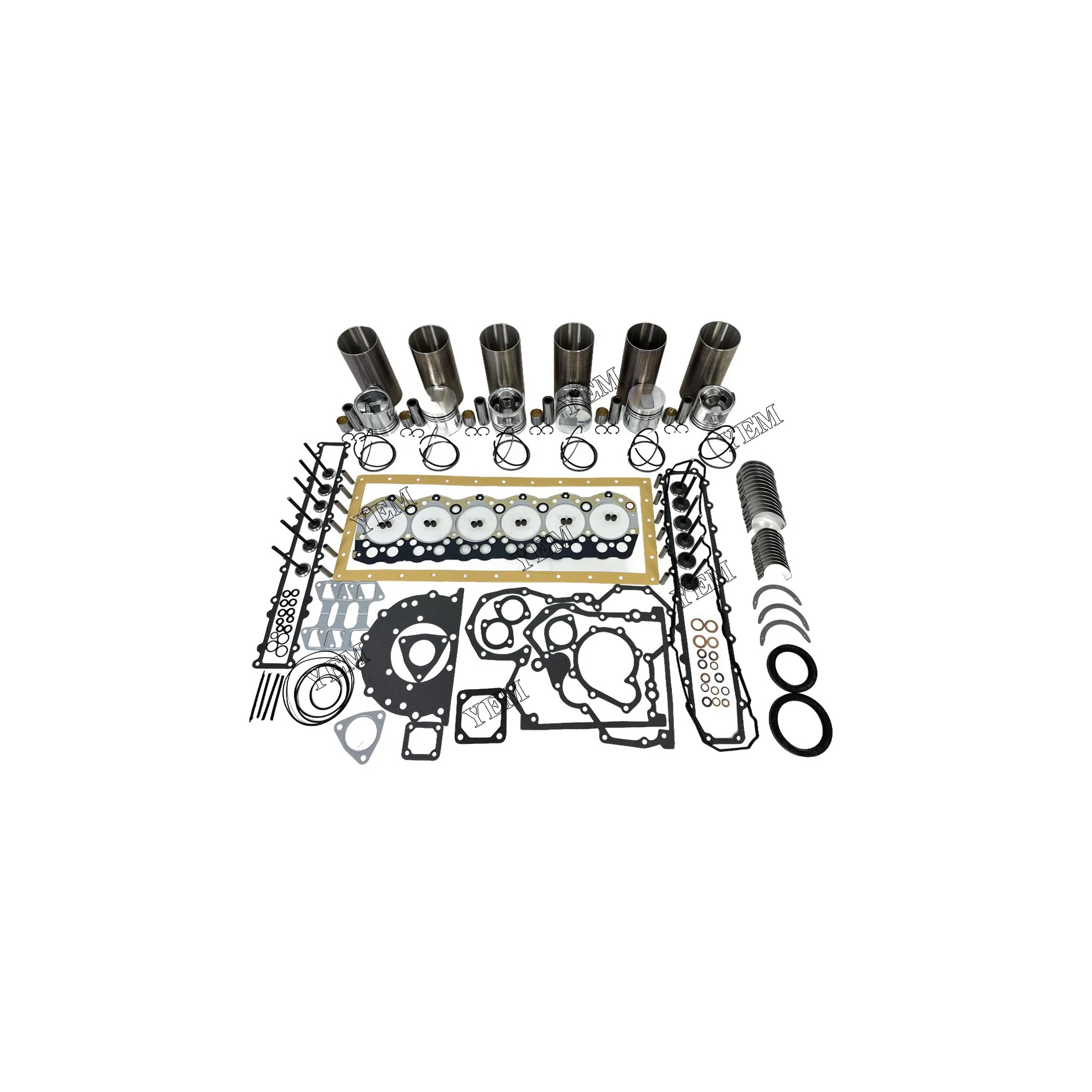Aftermarket S6S Cylinder Liner and Gasket Kit With Bearing Valve Guide for Mitsubishi Engine Repair Kit