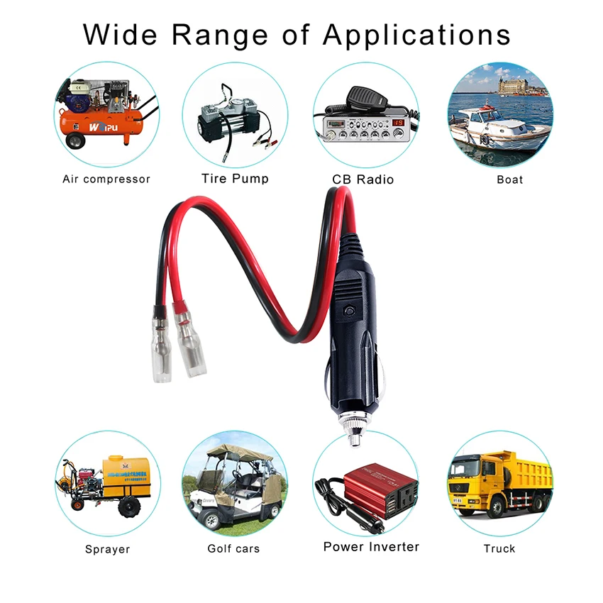 car charger auto power supply cable