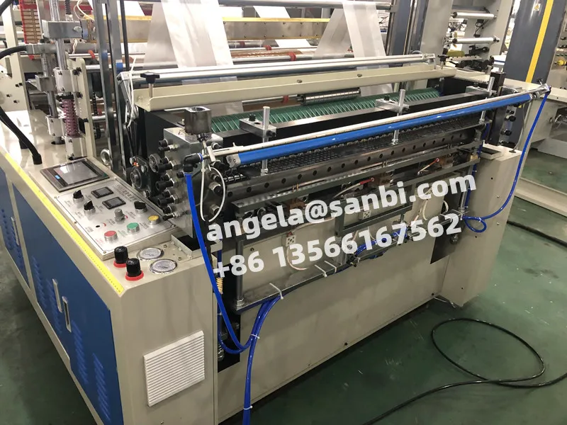 6 Lines Full Automatic  Biodegradable Plastic T Shirt Shopping  Bag Making Machine