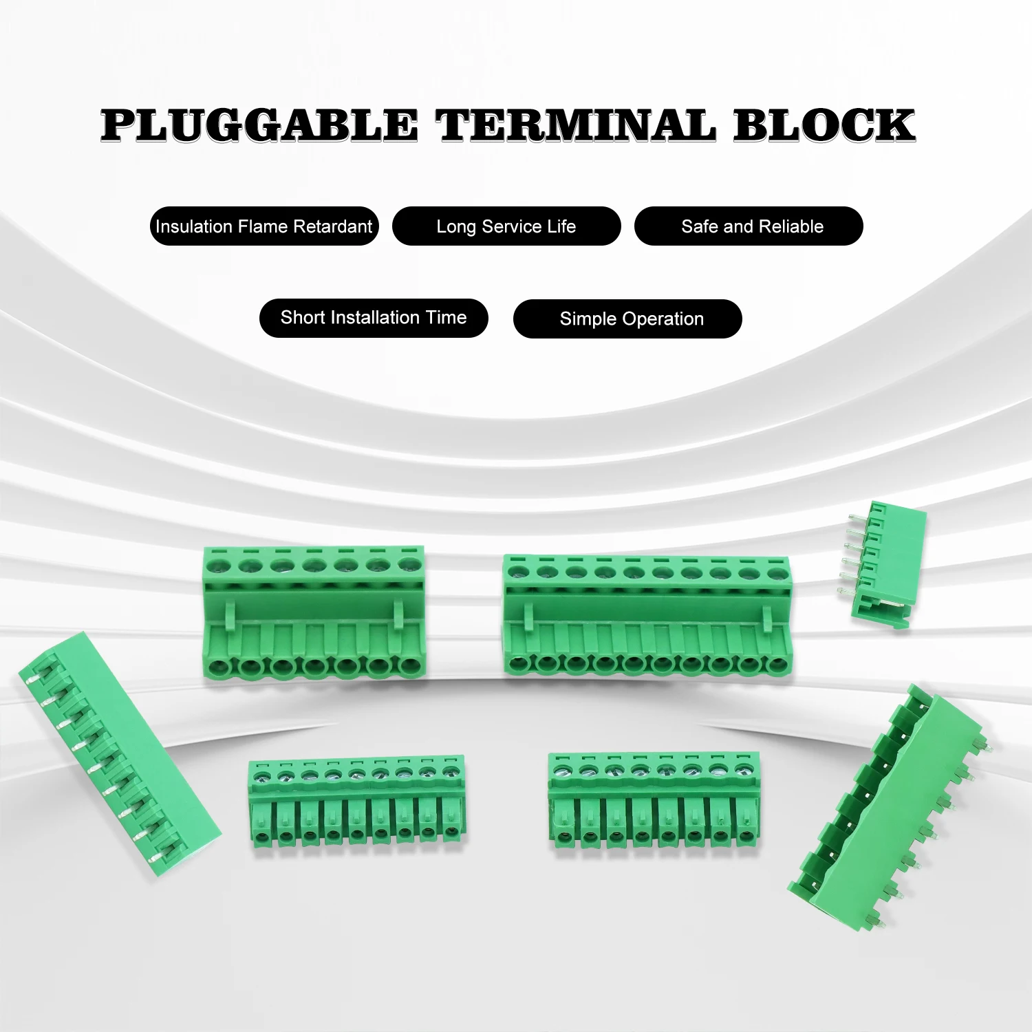 5.08mm Pitch 2 Pin Terminal Block Female Connector - CE ROHS Approved ...