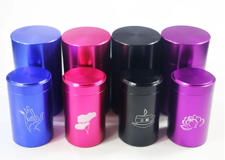 Custom Tin Cans Metal Storage Container Round Aluminum Empty Tea ...
