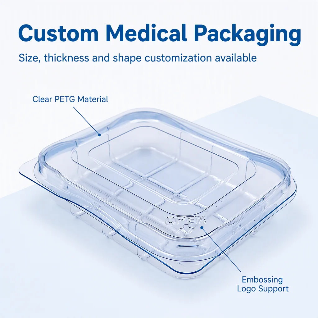 PETG Custom Medication Pharmaceutical Plastic Blister Box Tray Inner Medical Packaging