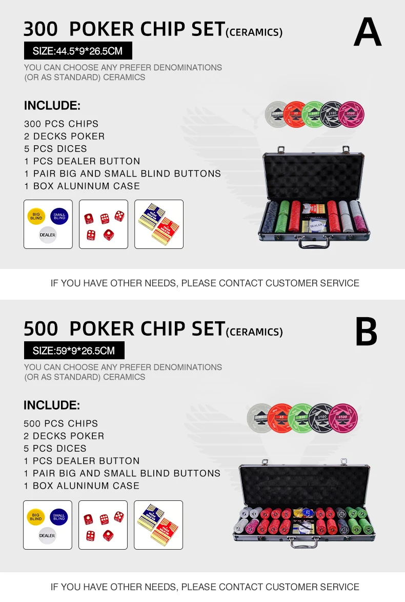 Yh 10gram Ept Ceramic Poker Chips With Denomination Full Printing