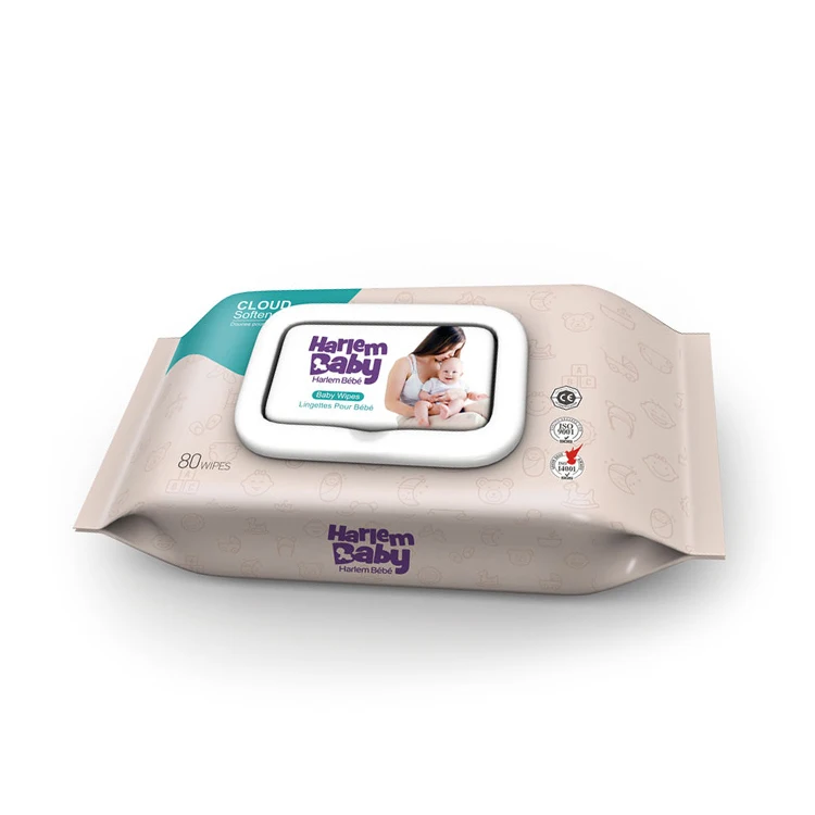 Недорогие мягкие одноразовые влажные салфетки для младенцев от китайского производителя 80 шт.