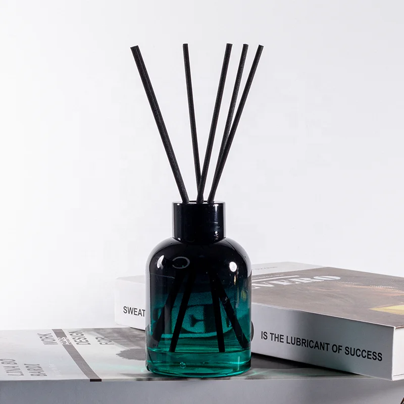 Luxury 50ml Aromatherapy Reed Diffuser Empty Room Air with Gold Glass Fragrance Bottle Round Luxury Perfume Bottle