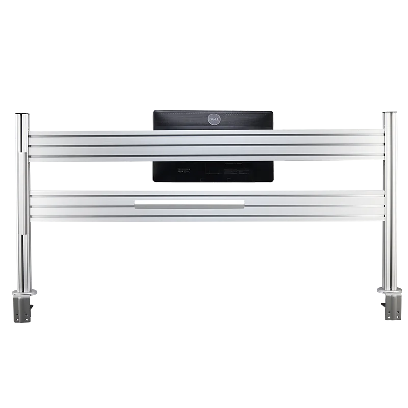 Ergonomic Office Aluminum Desktop Two Level Slat Rail Wall Toolbar