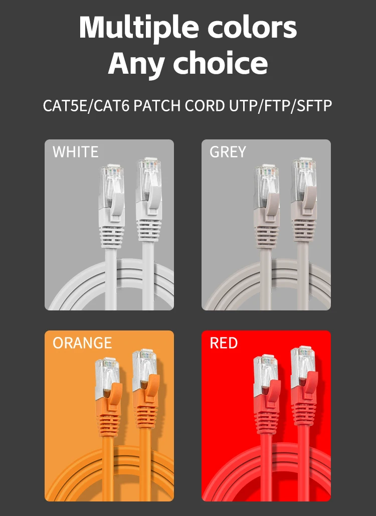 High Quality Cable 1m 2m 3m 5m Cat 6 Cat5e Cat6 Patch Cable Utp Patch Cord Rj45 Cable
