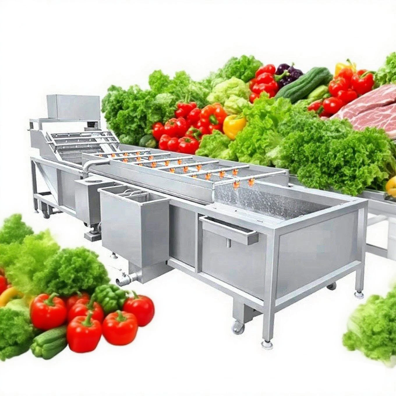 High-pressure Commercial Fruit and Vegetable Washing Machine High ...