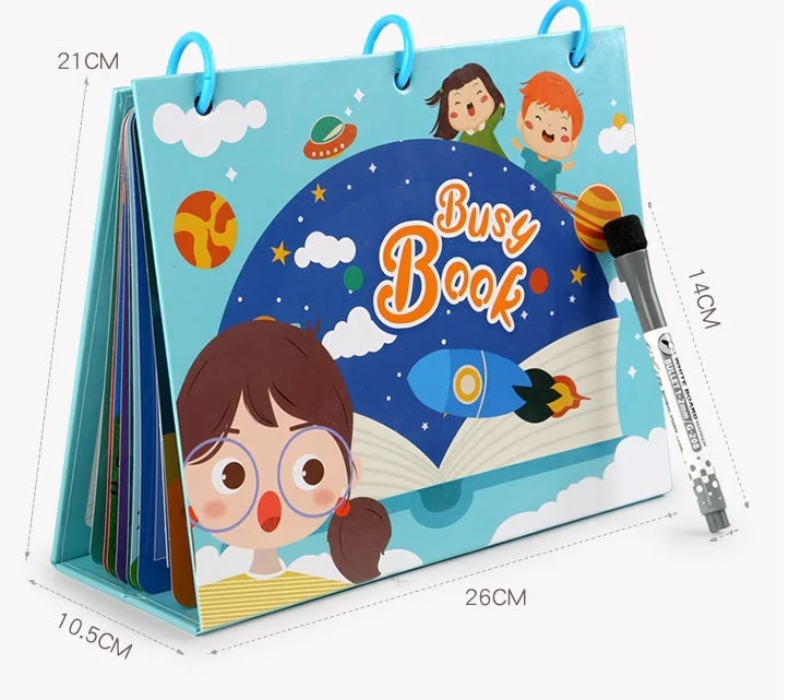 product custom early education graffiti busy pasting book baby preschool puzzle quiet printing sticker toy for toddlers kids441-39