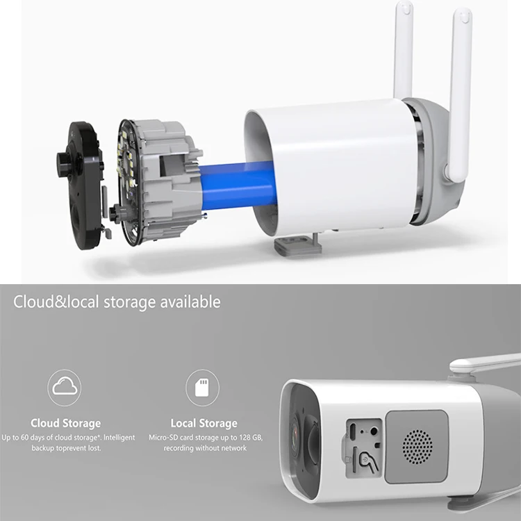 VicoHome 2MP Low Power Solar Battery Camera Human Detect Battery Camera WIFI Two Way Audio Battery Camera