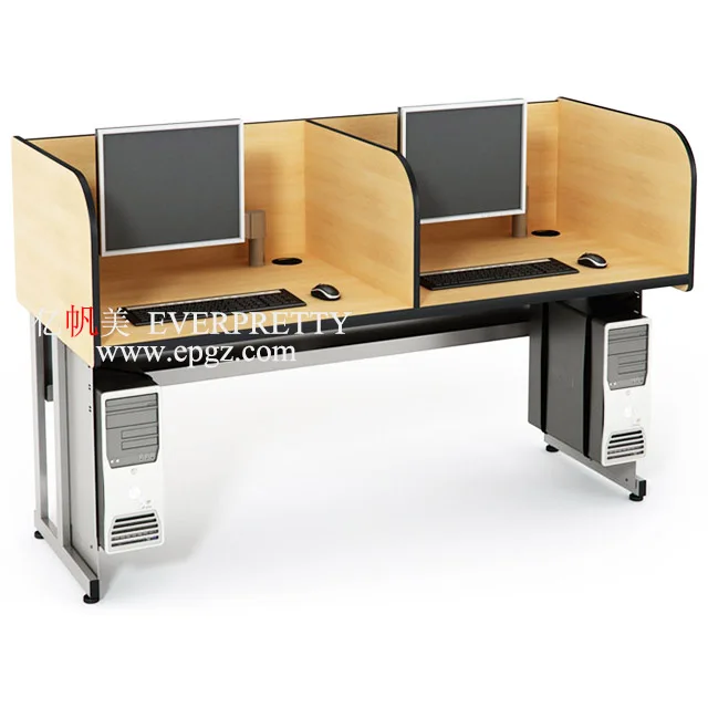 Latest Design School Lab Computer Wooden Table with CPU Holder School Table Design for University
