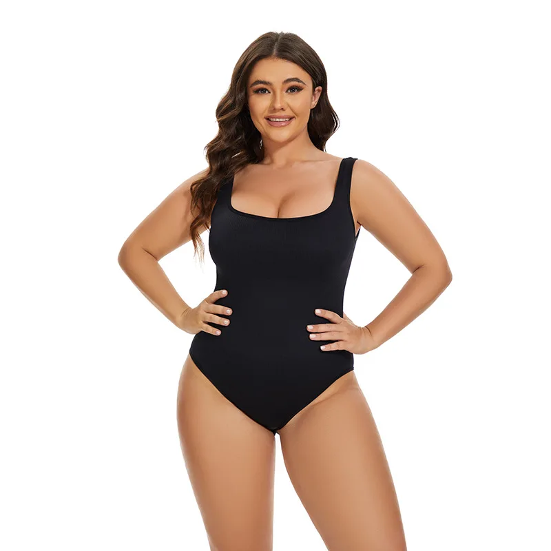 Qinelle Seamless Square-Neck Spaghetti-Strap Shaping Bodysuit
